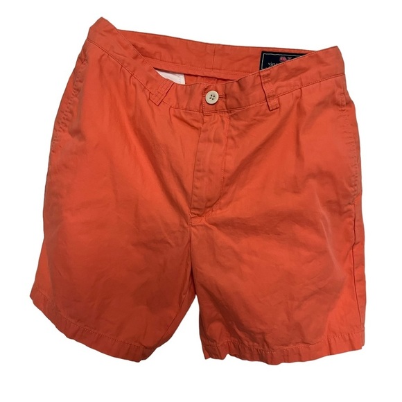 Vineyard Vines Orange Flat Front Men Shorts - Picture 1 of 4